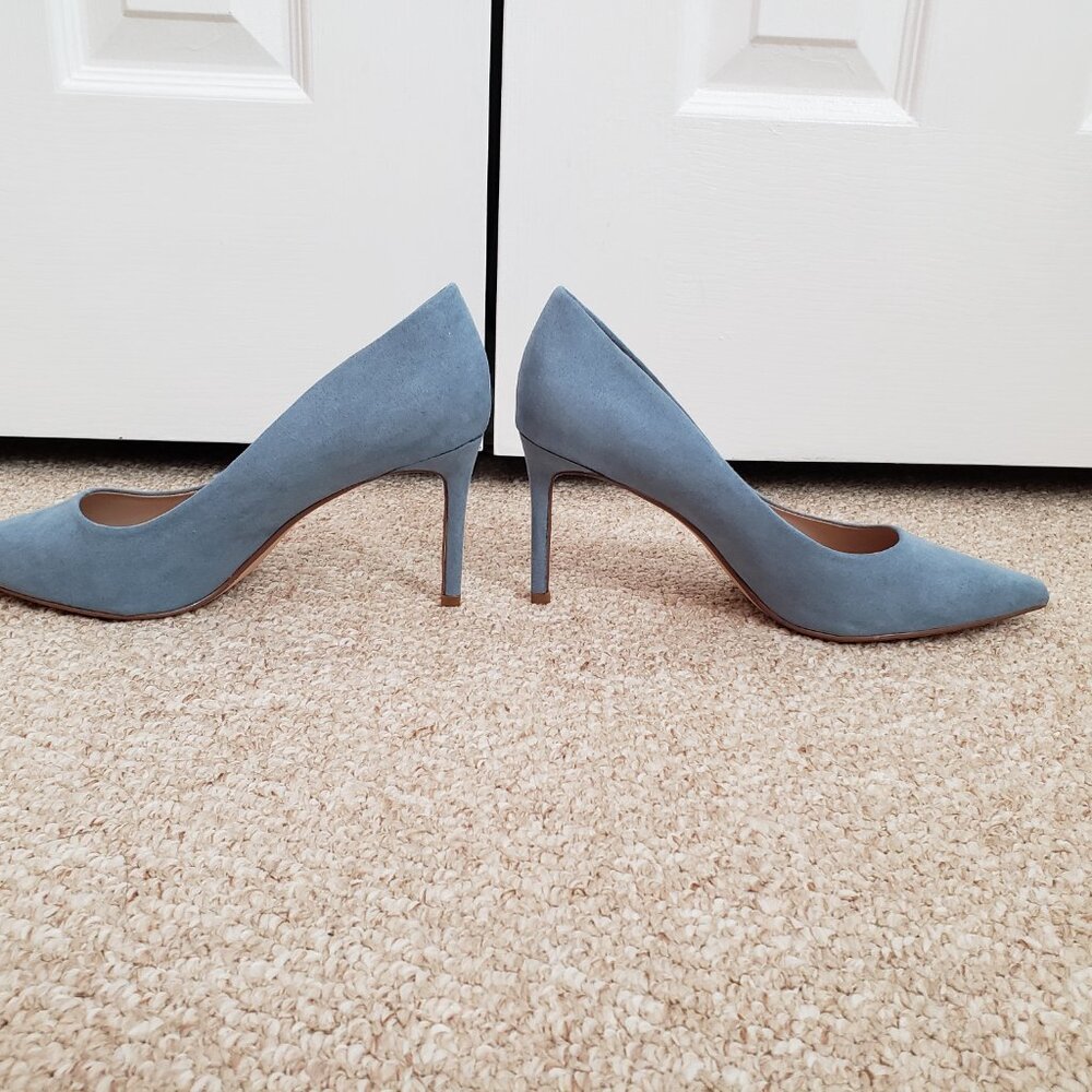 Blue suede heels - Picture 2 of 7